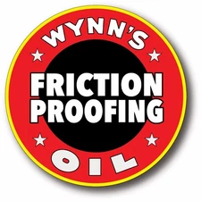 WYNN'S FRICTION PROOFING MOTOR OIL HIGH GLOSS OUTDOOR 4 INCH DECAL STICKER 