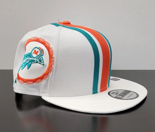 NEW! New Era 9Fifty Snapback NFL Helmet Hat Miami Dolphins Throwback - Picture 1 of 5