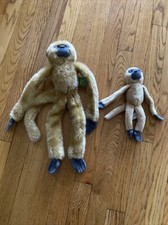 Wild Republic 18"  11" Plush Lot of 2 Monkey Baby Hook Loop