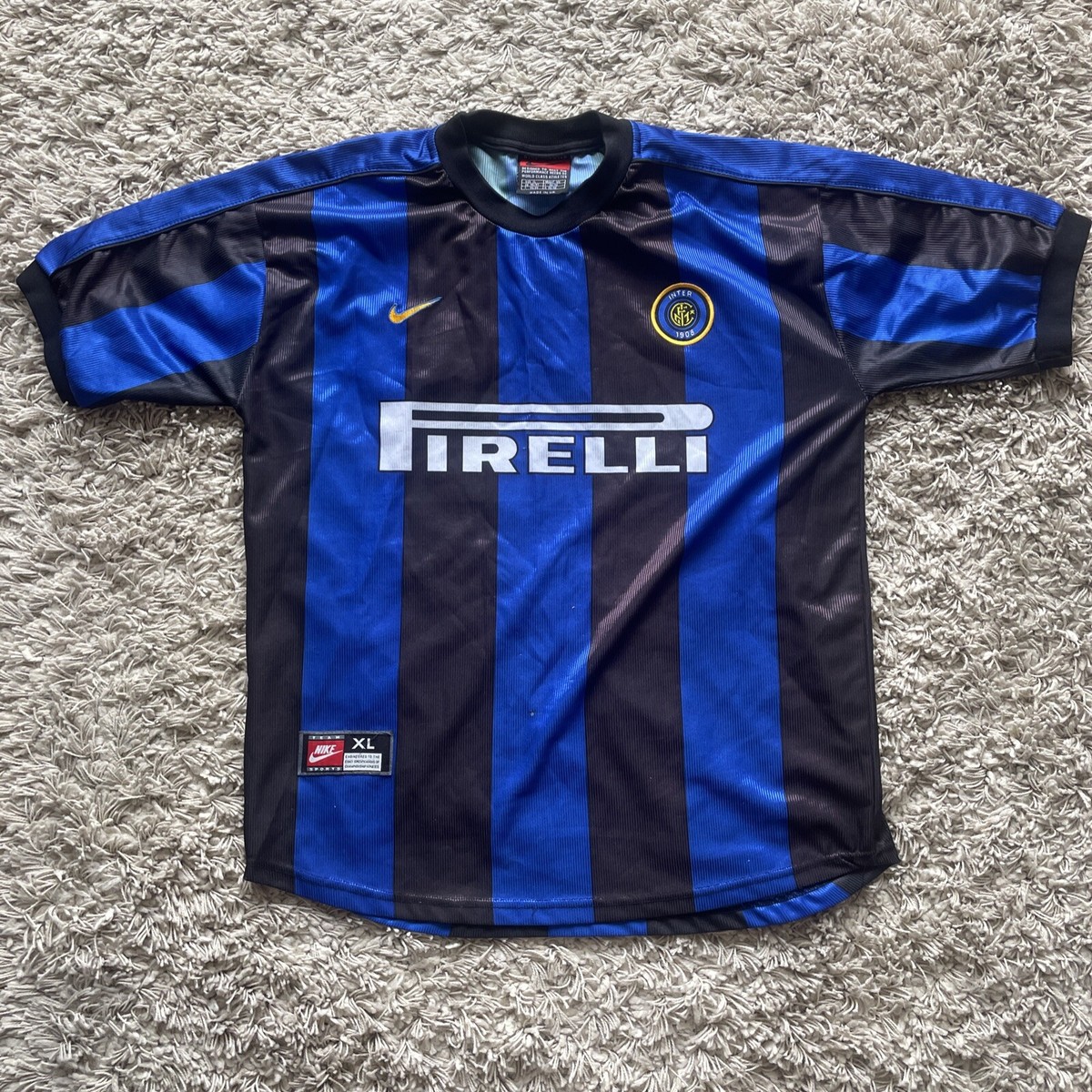 Original Inter Milan 1999-2000 Home Football Shirt Size XL UK