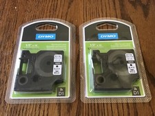New Genuine Dymo D1 Tape 1/2 in x 18 ft Black...