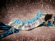Married AF Custom Colors Embroidered Bridal Wedding Garter Personalized