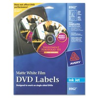 Avery Inkjet Dvd Labels Matte White 20/pack 8962 on sale Avery Inkjet Dvd Labels Matte White 20/pack 8962 on sale