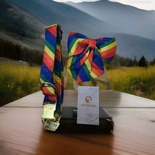 Dog Wong LGBTQ Dog Collar With Bowtie, Medium-Large Dog