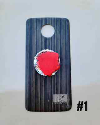 Red Turquoise Stone phone grip. Natural Turquoise with crystals phone grips.