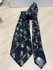 Moschino Mens Black Silk Pointed Tie One Size