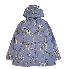 M&Co Blue Floral Hooded Rain Coat Uk Women's Size 20 Bnwt EE322
