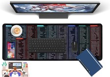 Excel Cheat Sheet Desk Pad, Large Mouse Pads, Excel Shortcut Keys Mousepad, Non-