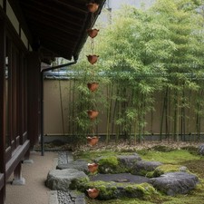 Japoński design Łańcuch przeciwdeszczowy Odporny na rdzę Miedziany łańcuch rynny Łatwa instalacja