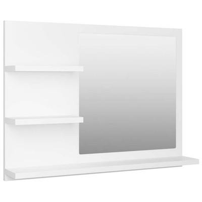 Bathroom Mirror White 23.6''x4.1''x17.7'' Engineered Wood Vanity Unit vidaXL