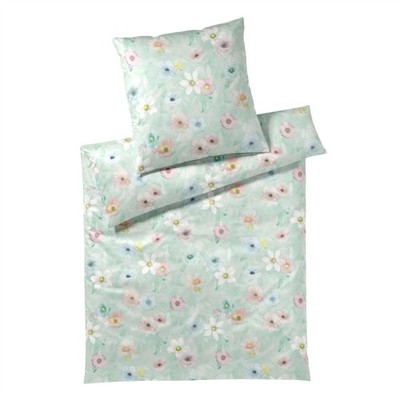 Elegante Interlock Jersey Bettwäsche Pastel Jersey 3600-4 blau 135x200