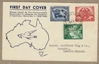 Australia 1946 Miller Bros Victory Peace FDC Cover cd Carlton North