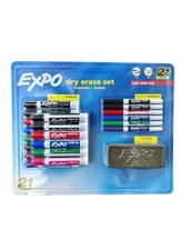 EXPO Dry Erase Set 21 Pieces 14 Chisel Tip, 6 Fine Tip, and 1 Eraser