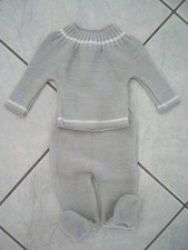 Ensemble brassière + pantalon gris naissance trousseau maternité mixte en TBE