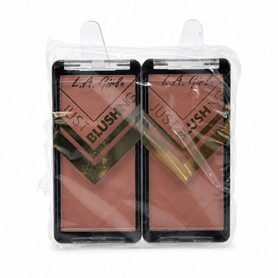 L.A. Girl Just Blushing Powder Blush GBL489 Buildable Natural, 2 PACK