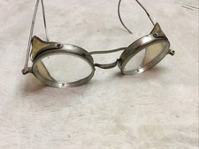 ANTIQUE EXCEL QUALITY SAFETY GLASSES GOGGLES w side Screens
