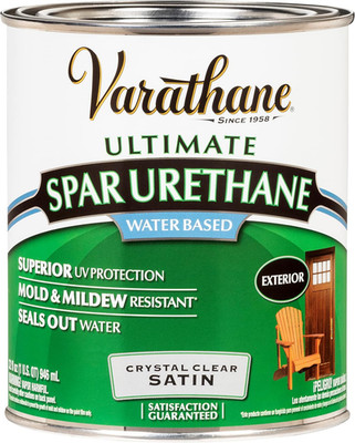 250241H Water-Based Ultimate Spar Urethane, Quart, Satin