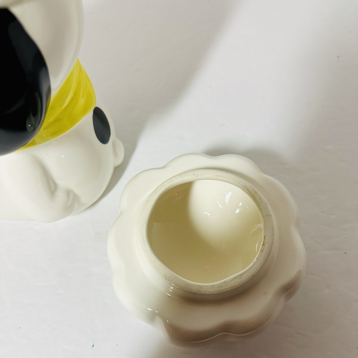 Snoopy Chef Hat Yellow Kerchief Vintage Ceramic Cookie Candy Jar
