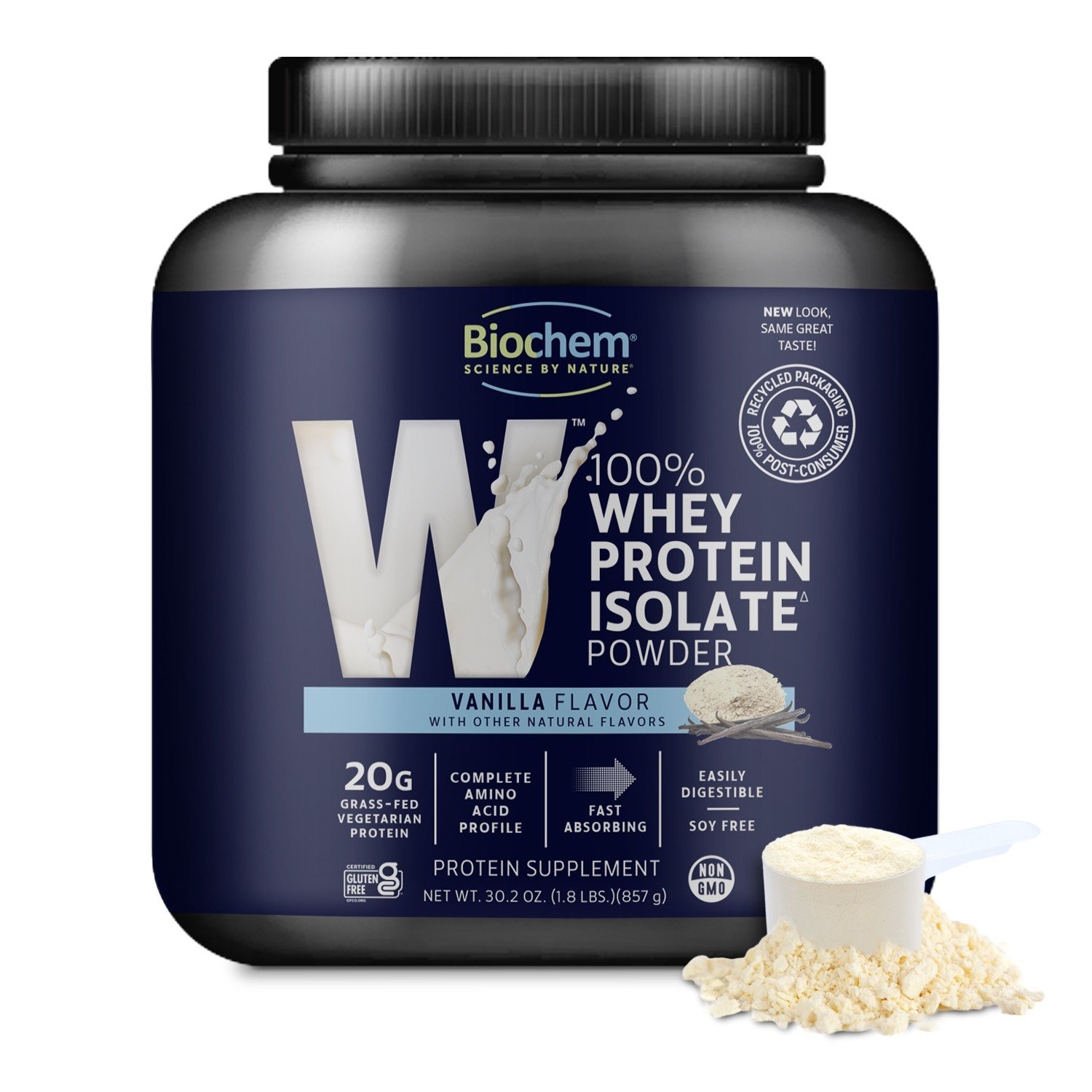 Biochem 100% Whey Protein-Vanilla 1,8 фунта порошка