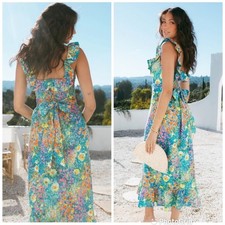 Show Me Your Mumu Alexis Dress in Painterly Petals XS