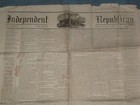 1861 SEPTEMBER 19 ISSUE OF THE INDEPENDENT REPUBLICAN NEWSPAPER NY CIVIL WAR ERA — photo 2