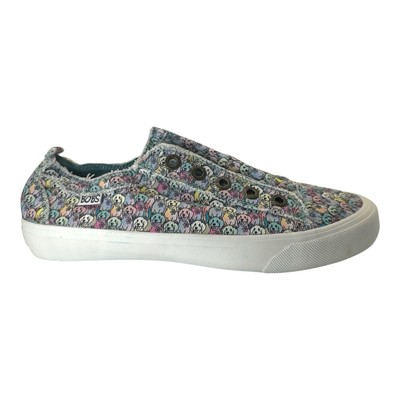 BOBS from Skechers ~Dog Pet Print fabric canvas SNEAKERS Shoes~ Women's  Size 10