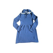 Maeve Anthropologie Navy Blue Knit Polo Sweater Dress Long Sleeve Small NWT