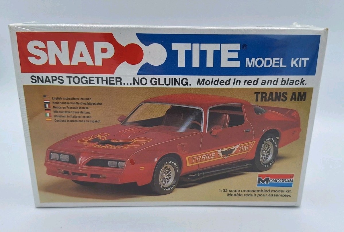 SEALED Vintage Monogram Pontiac Trans Am 1/32 Scale Snap Tite