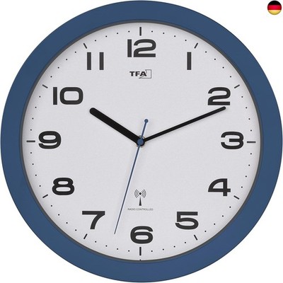 TFA Dostmann Funk-Wanduhr mit Sweep Uhrwerk, 60.3554, Moderne Funkuhr,