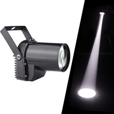 Disco Ball Spotlight LED Pinspot Light 3W White Motorized Mirror Ball Party