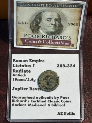 Rare! Nice! Licinius 1 308-324 Co-wrote Edict Of Milan W/Constantine 1 CB35