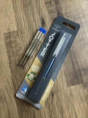 Parker JOTTER WATERLOO BLAU Schaft BLAU Kugelschreiber 1953245/2186737 (1 +3 MINEN)
