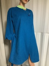 mantel damen 38-42 wollmischung türkis knielang elegant gefüttert mit Taschen