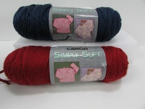 Caron Yarn Lot: OF 2 Naturally Caron Country Claret And Caron Kindness Smoke