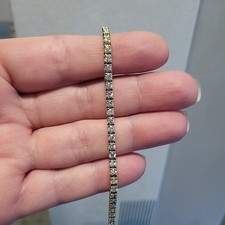 NEW DIAMOND TENNIS LINE BRACELET 3.00 CTW YELLOW GOLD F-G/VS1-2/IDEAL CUT
