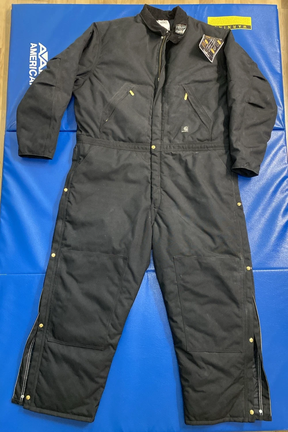 Carhartt Extremes X06 BLK 50 Reg Coveralls Insulated Artic Dbl Knee Quilt Lined