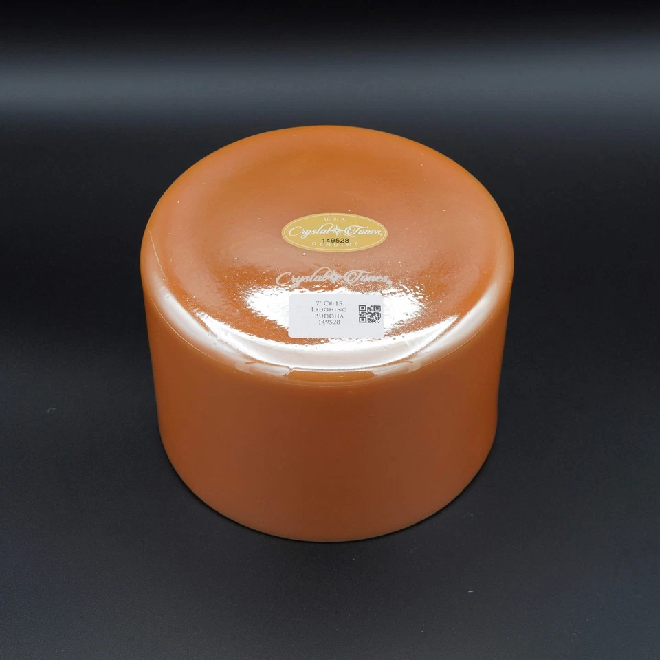 Crystal Tones 7" Laughing Buddha Clear Quartz Crystal Singing Bowl (C#-15) - Image 3 of 4