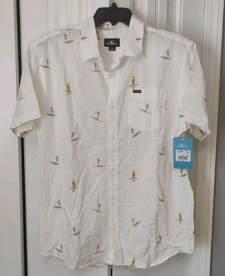 O'neill Men's Oasis Eco Standard Collared Beach Shirt Adult Medium Surfboard