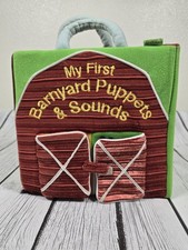 VTG Folkmanis My First Barnyard Puppets  Sounds Farm Soft Book Sounds Dont Work