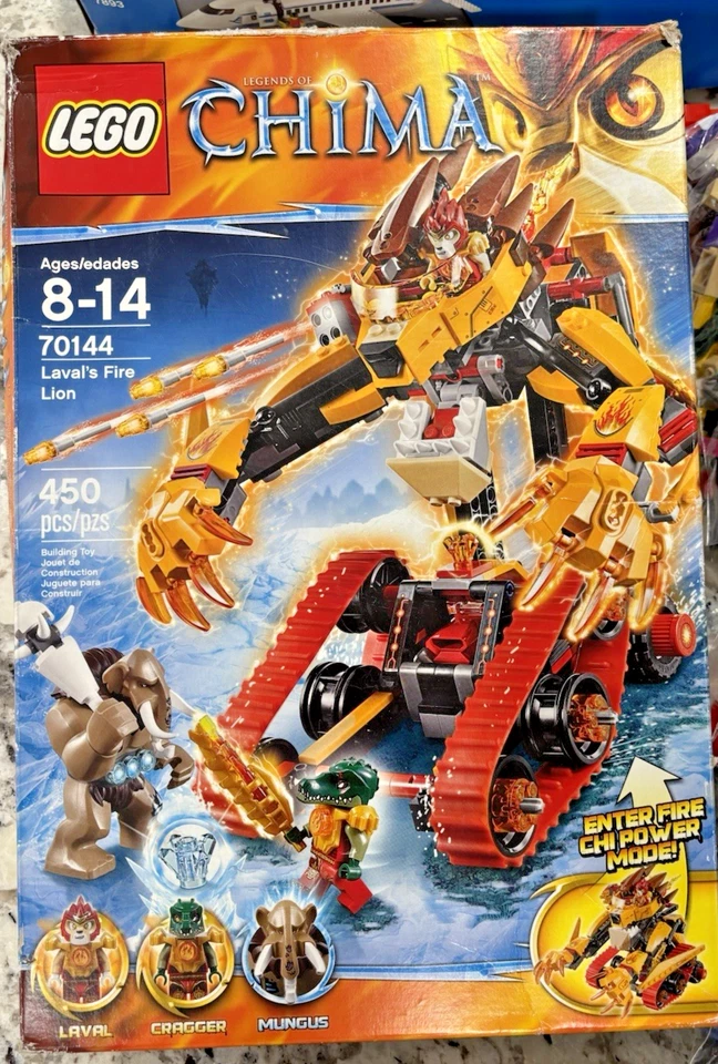 Lego 2014 Legends Chima Laval's Fire Lion 2006 City Passenger Plane + 4 LB Legos - Image 2 of 4