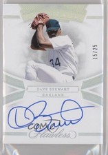 2020 Panini Flawless Memorable Marks 15/25 Dave Stewart #MM-DS Auto 6fs