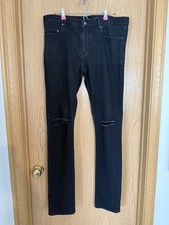 Saint Laurent Paris Black Denim Jeans D02 M/SK-LW Size 34
