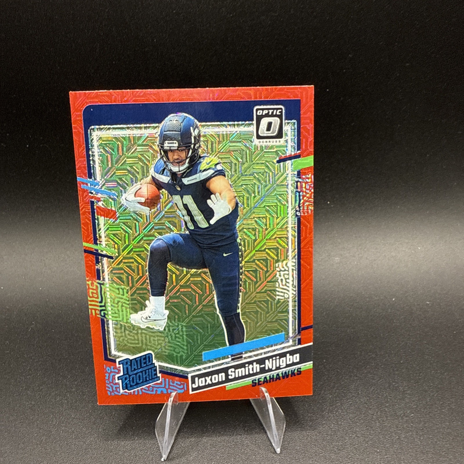 2023 Panini Donruss Optic - Rated Rookie Jaxon Smith-Njigba #293 Red Mojo Prizm