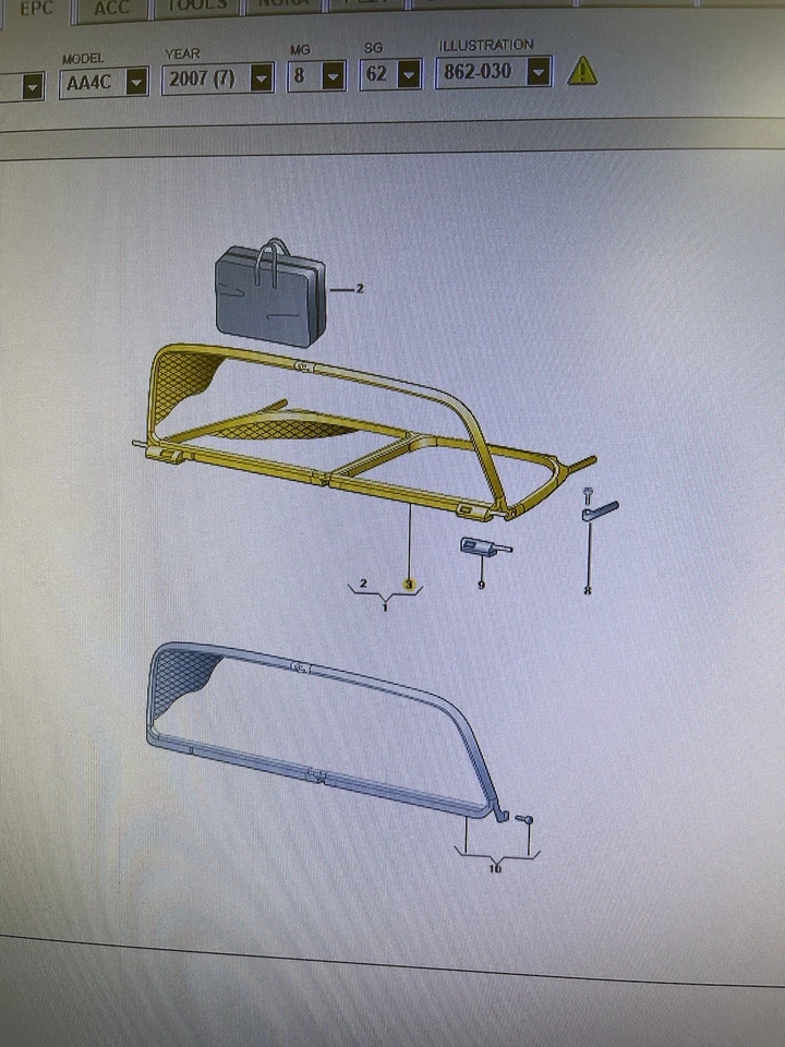 OEM Wind Screen for Audi A4 S4 2003-2009 - Image 4 of 4
