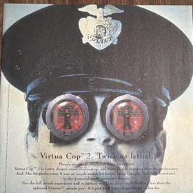 Virtua Cop 2 Sega Saturn Vintage Video Game Print Ad Promo Art Arcade Shooter
