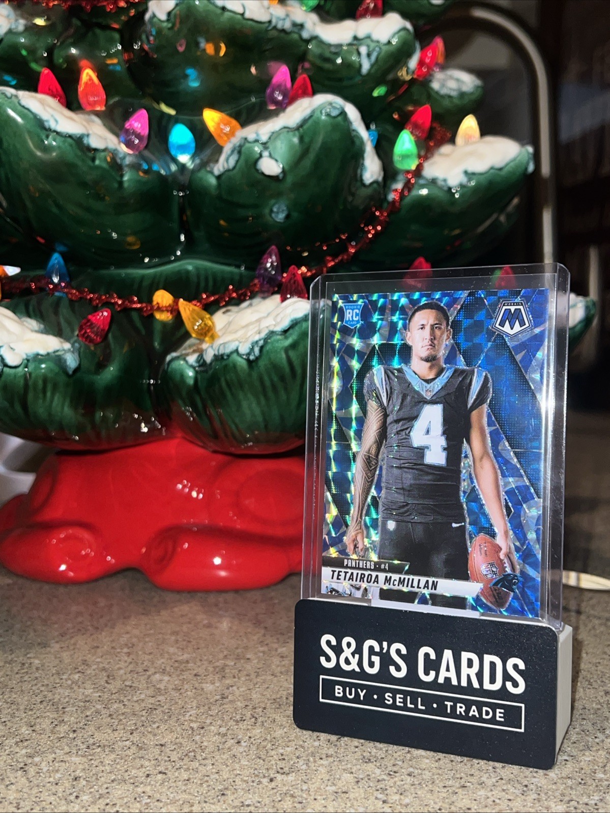 2025 Panini Mosaic - Tetairoa McMillan #274 Blue Reactive Mosaic (RC) Variation