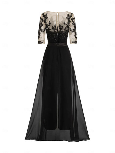 Brautmutterkleid Hochzeitsgast Elegant Party Chiffon Spitze Applikationen Heiß - Bild 5 von 40