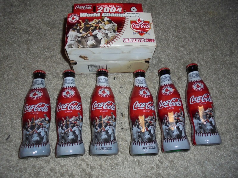 RARE RED SOX 2004 World Series Champion Boston Red Sox 8oz FULL BOTTLES