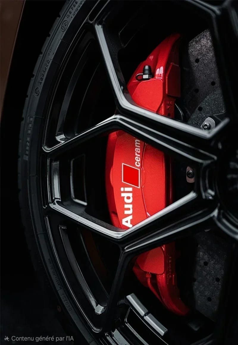 Autocollant étrier frein Audi blanc céramique de 75mm pour tuning auto