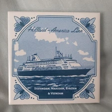 Holland America Line Delft Tile Coaster 2012-14 Series NEW Vintage
